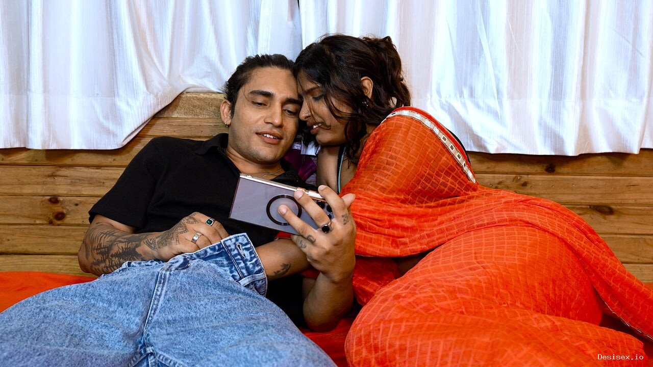 indian Couple gets Horny Watching Porn Together and rough sex in hindi audio,Aaka